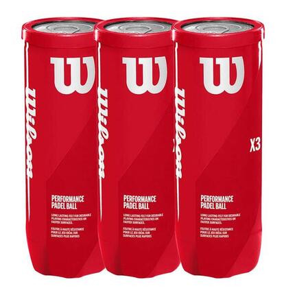 Tripack De Boîtes De 3 Balles Wilson Performance Padel