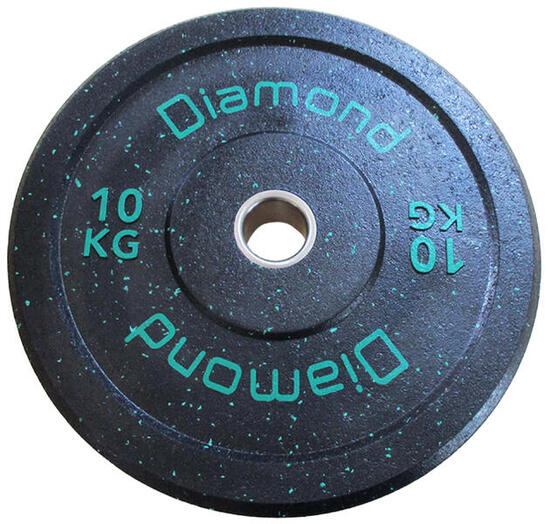 Disco bumper in gomma riciclata foro Ø51 mm per cross training