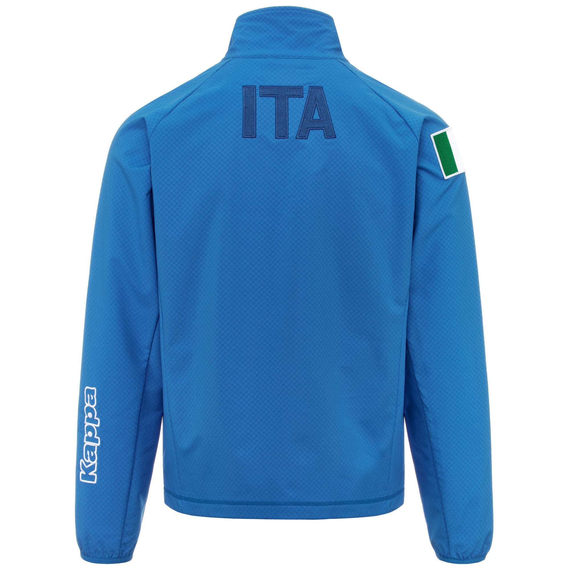 Felpa con zip da uomo in poliestere blu da sci 3/3