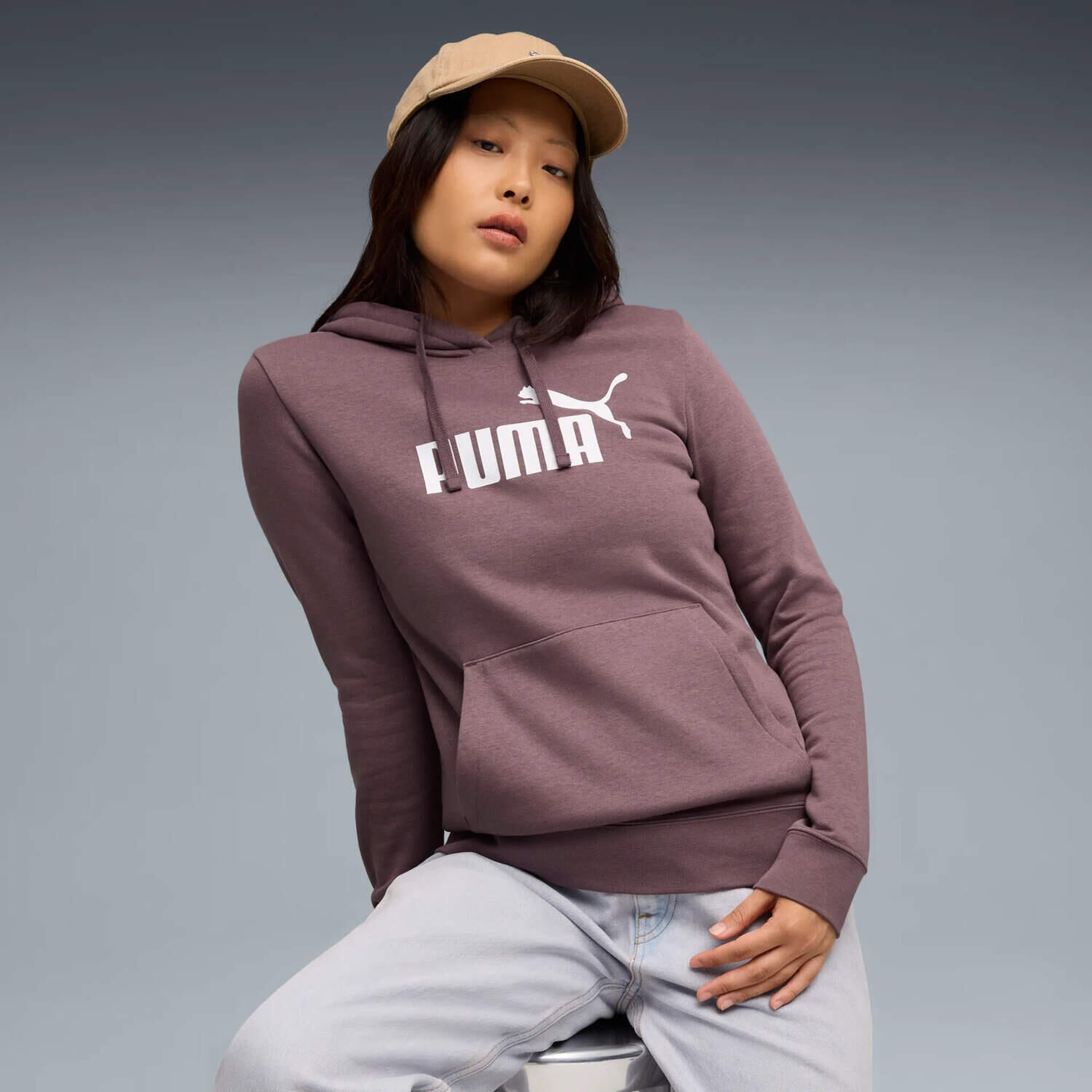 Hoodie Puma Ess No. 1 Logo Hoodie, Roxo, Mulheres 3/5