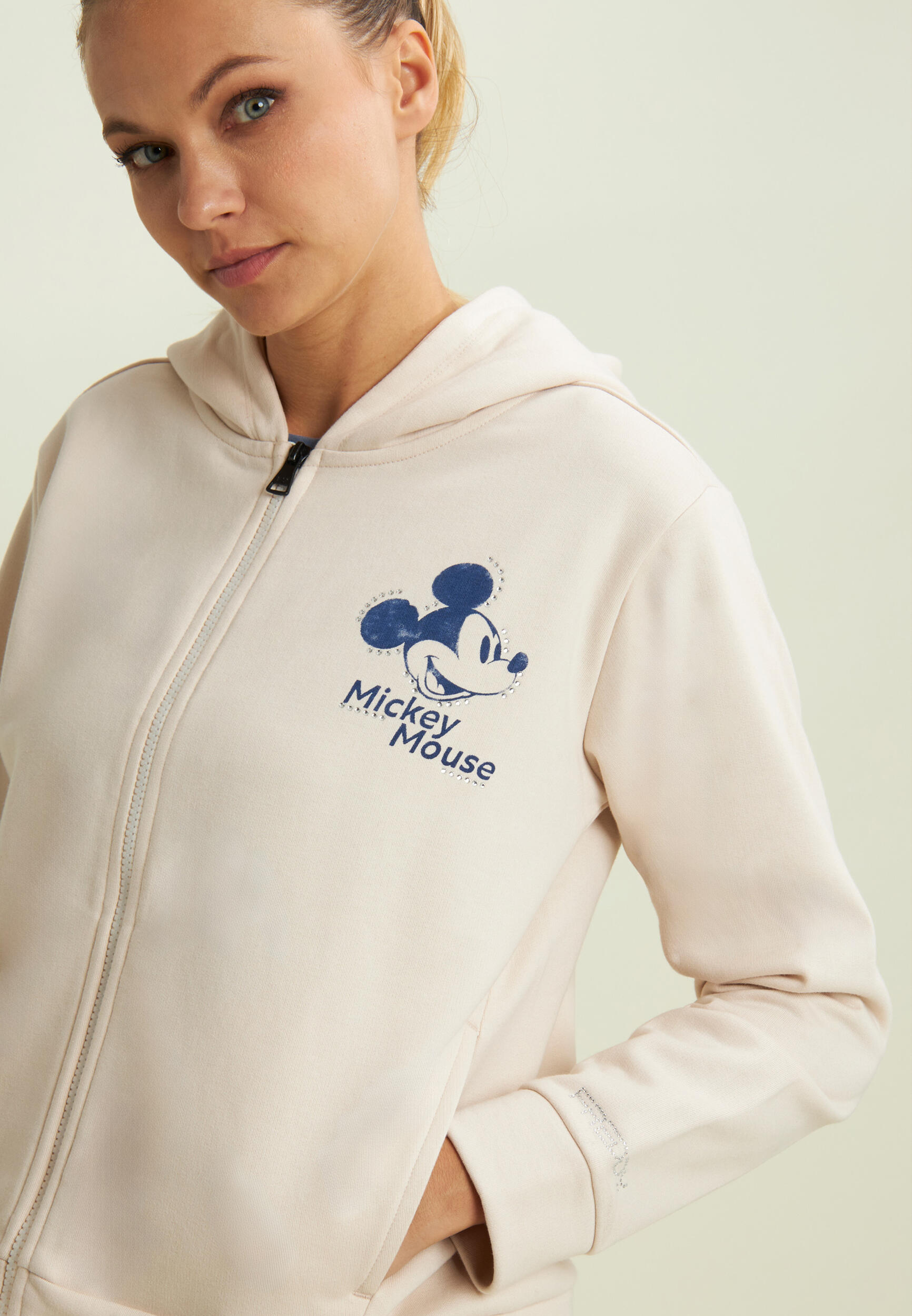 Felpa da donna con cappuccio, zip e grafica Mickey Mouse 4/5
