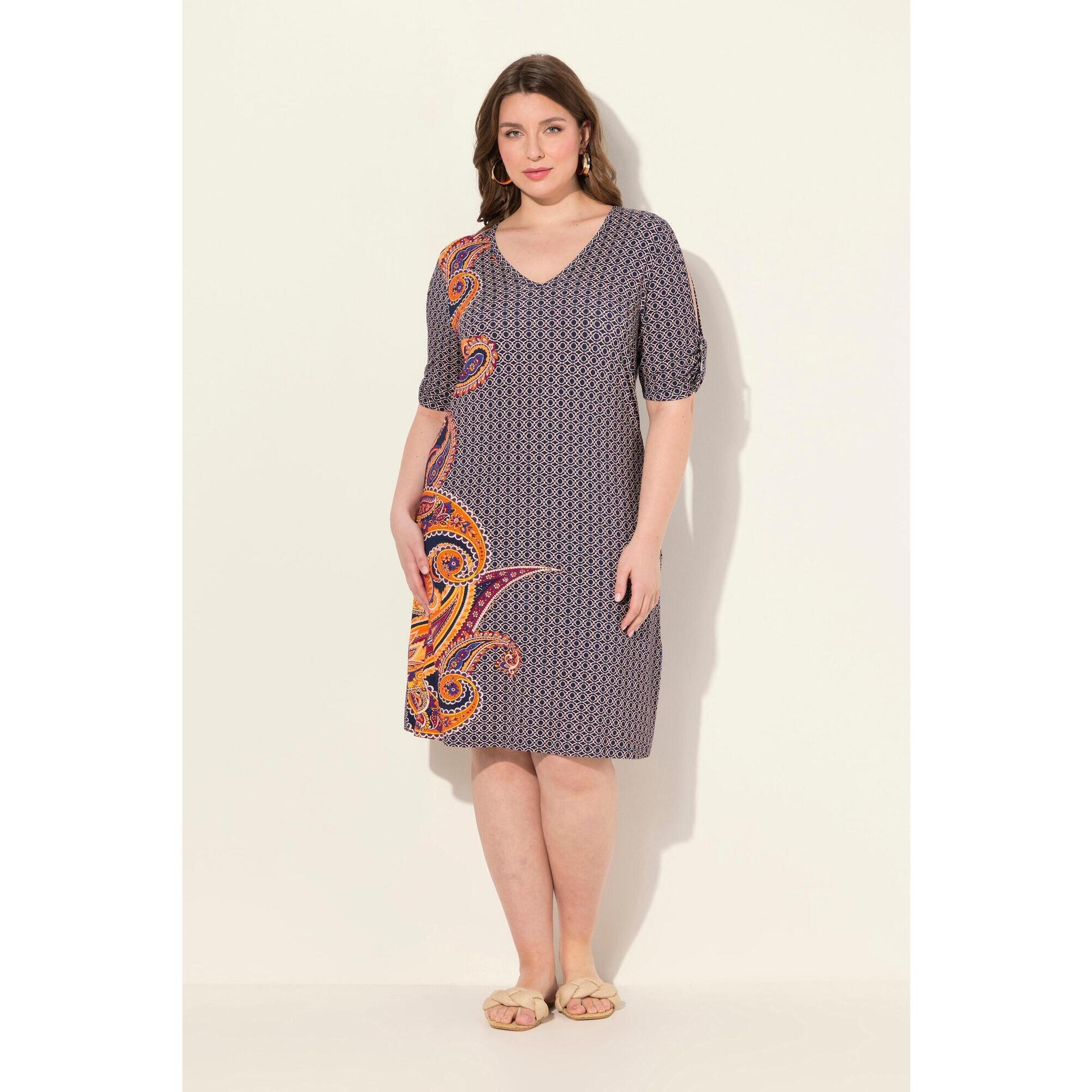 Ulla Popken - Femme Robe De Plage En Jersey - Robe - Bleu - Decathlon