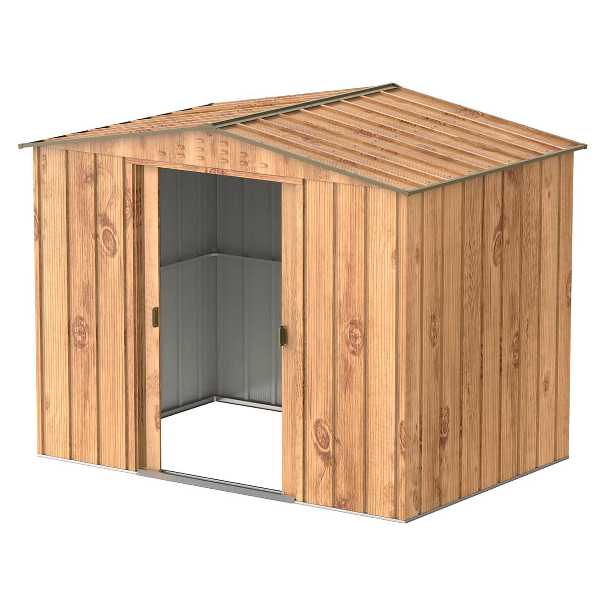 Caseta jardín Top Artemisa 8×6 metal imitación madera 4/6