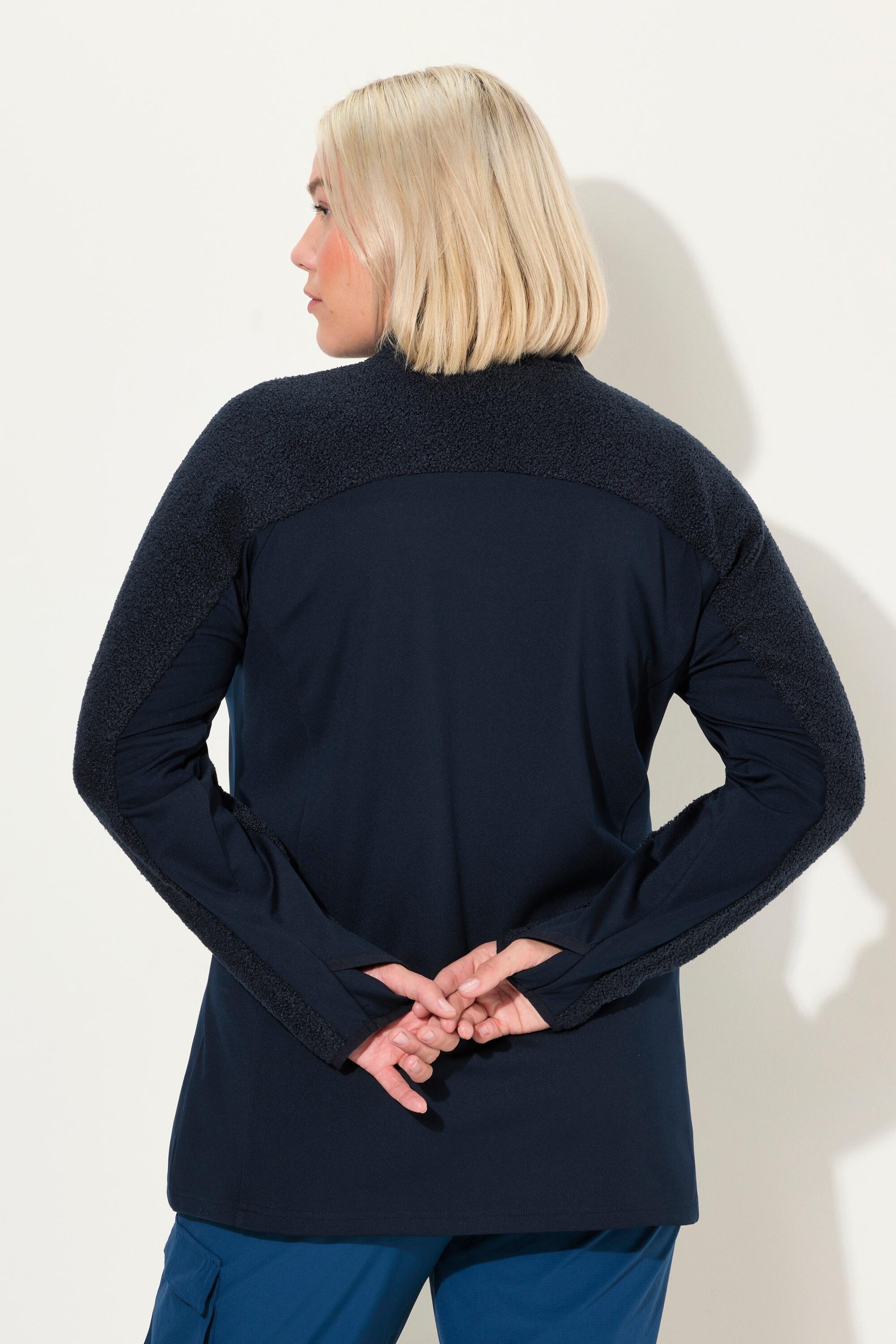 Femme Sweat-shirt stretch à manches longues. Polaire et col camionneur. 2/5