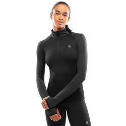 Pull running demi-zip femme Fitness Center Black Noir