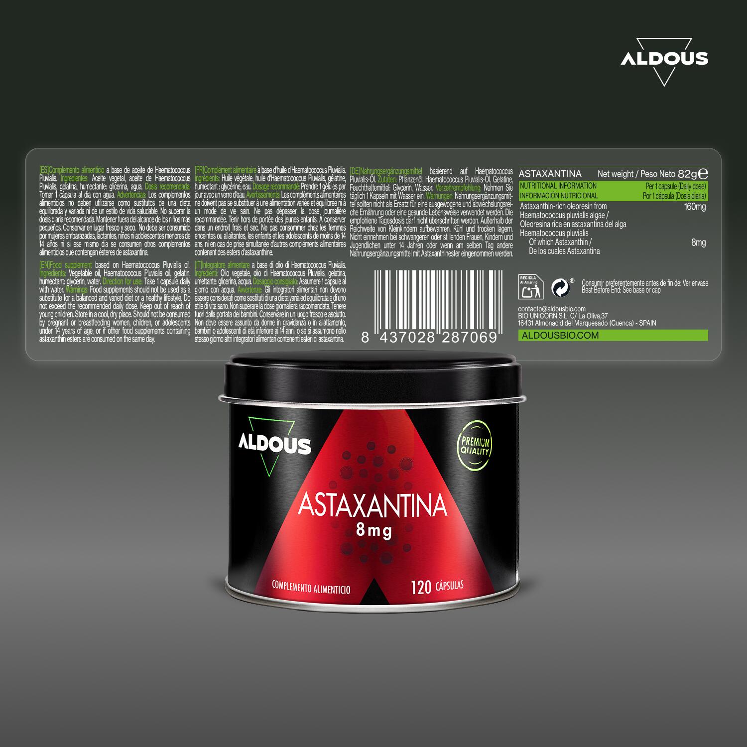 Astaxanthine Naturelle Pure 8 mg – 120 Gélules 5/5