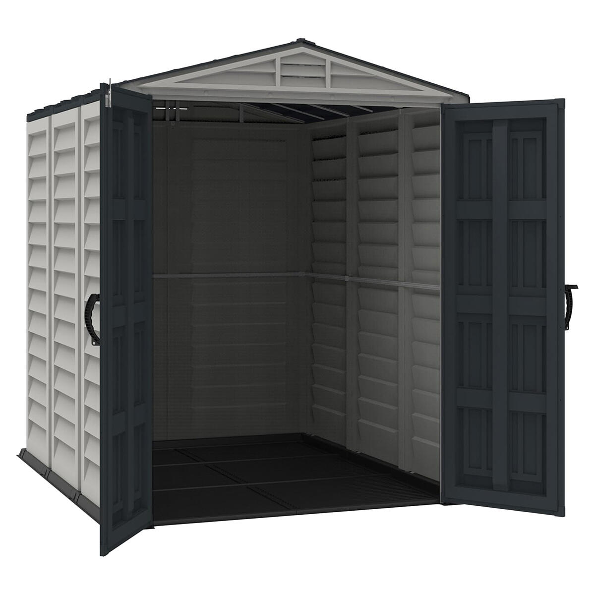 Caseta jardín YardMate Plus 5×8 PVC gris claro/oscuro 7/7
