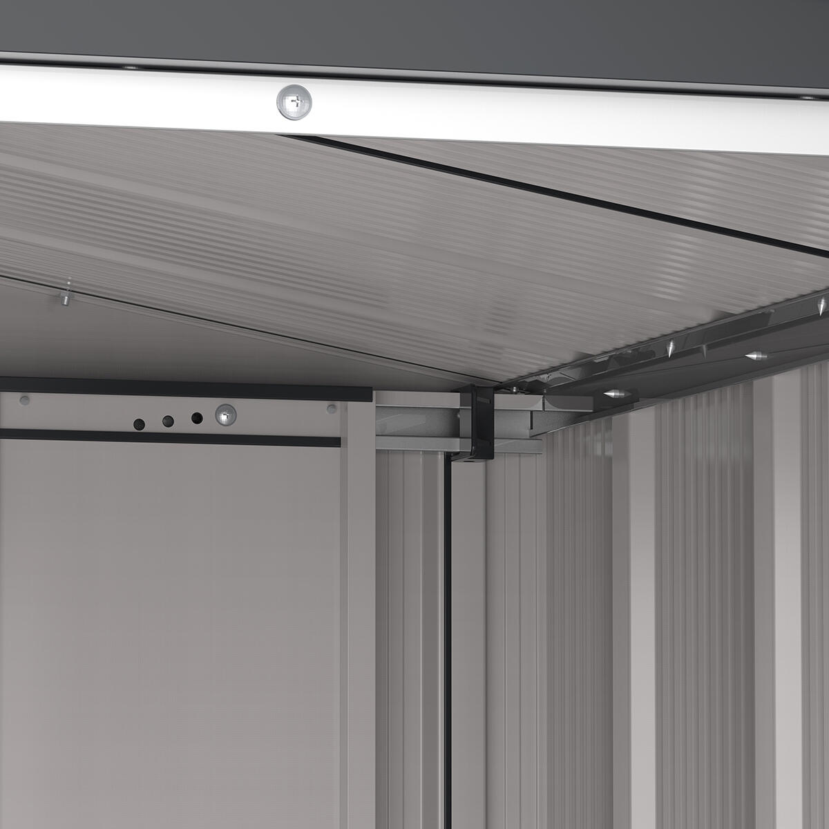 Caseta jardín Eco Elche 5×4 metal gris antracita 7/7