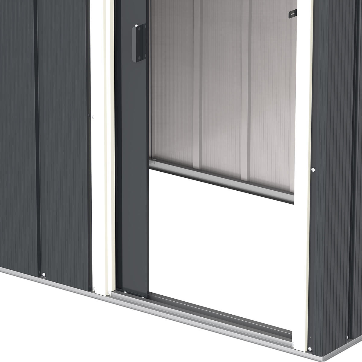 Caseta jardín Eco Elche 5×4 metal gris antracita 5/7