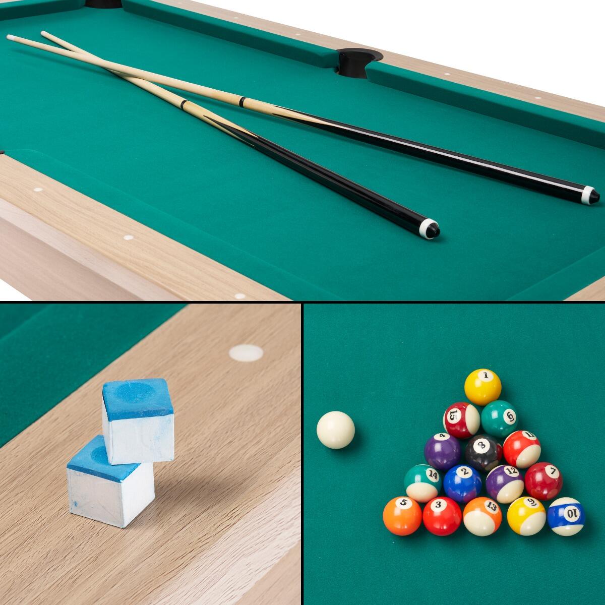 3-in-1 Esstisch mit Billardtisch und Tischtennisplatte 3/5
