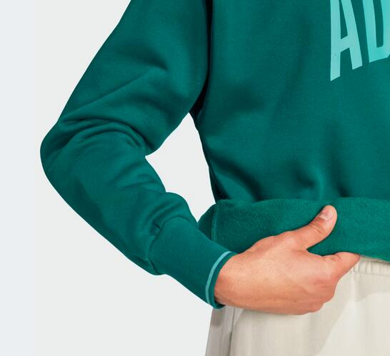 Felpa uomo adidas collegiate - verde 6/6