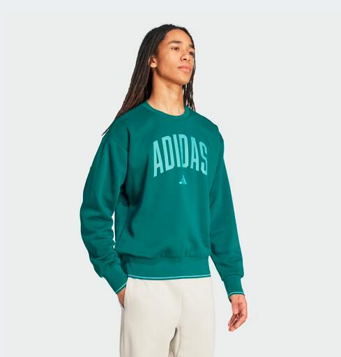 Felpa uomo adidas collegiate - verde 3/6