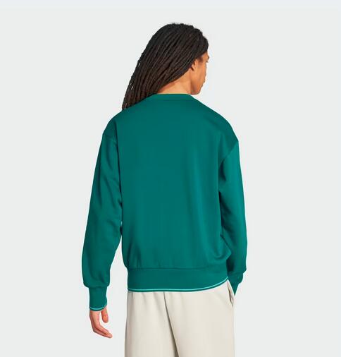 Felpa uomo adidas collegiate - verde 2/6
