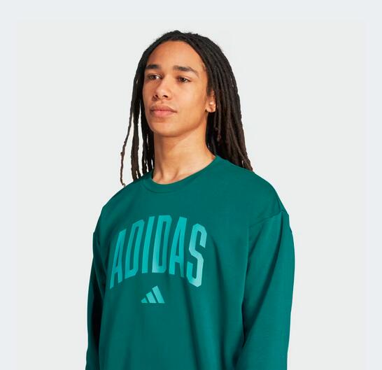 Felpa uomo adidas collegiate - verde 5/6
