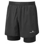 Short - Running - Homme - 2-en-1, léger et respirant - Tech 5 Twin - Noir/gris