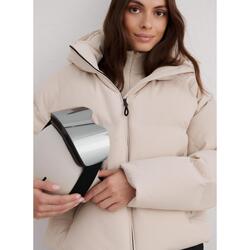 Femme Doudoune Imperméable Respirante avec Capuche Amovible Lilas Clair