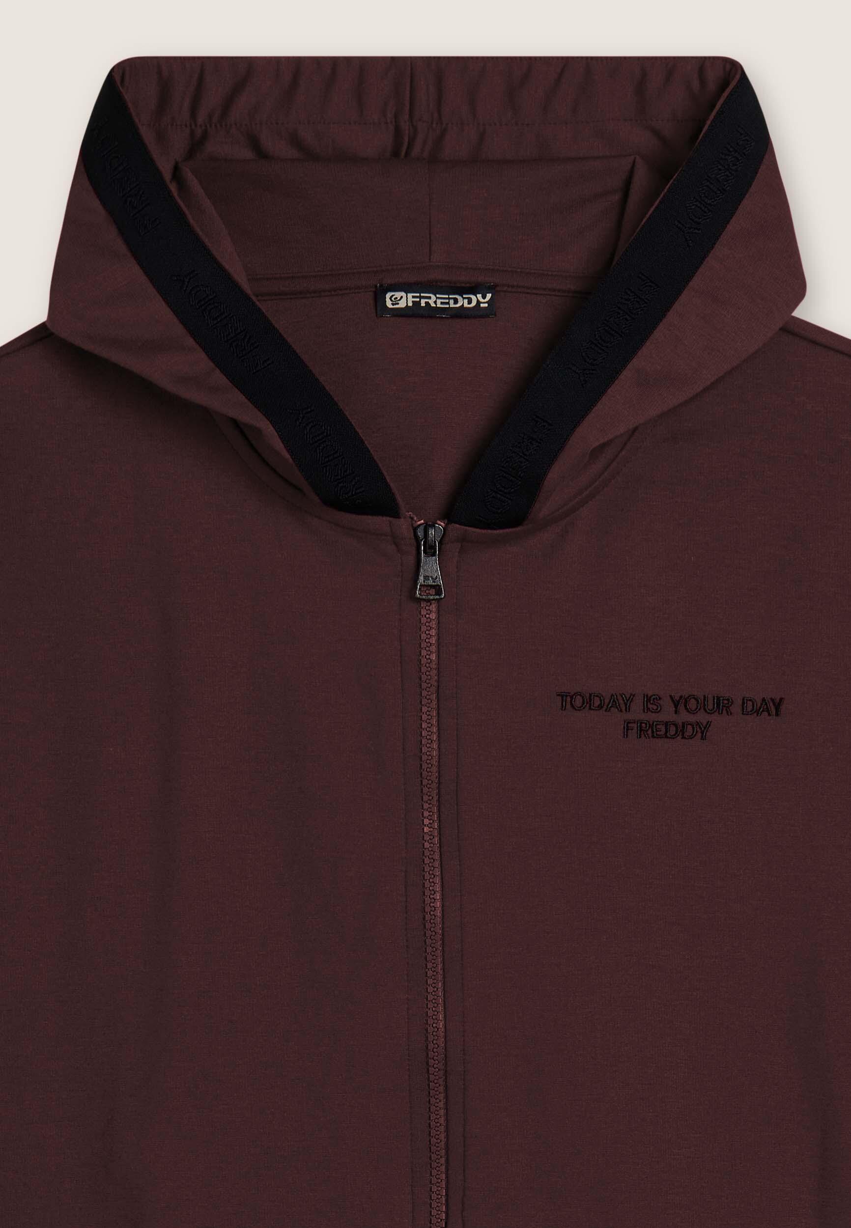 Felpa donna con zip e cappuccio logato 3/3