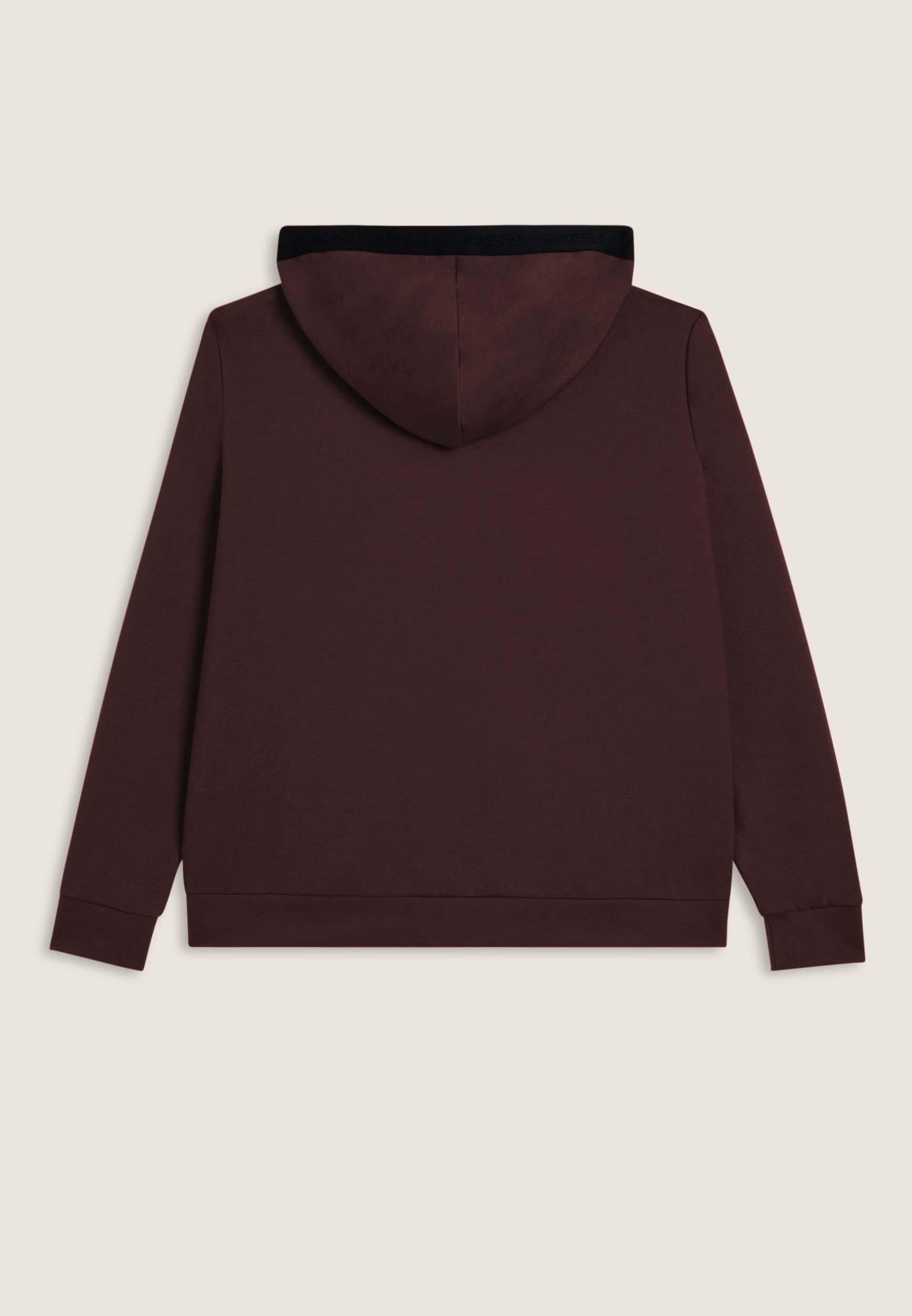 Felpa donna con zip e cappuccio logato 2/3