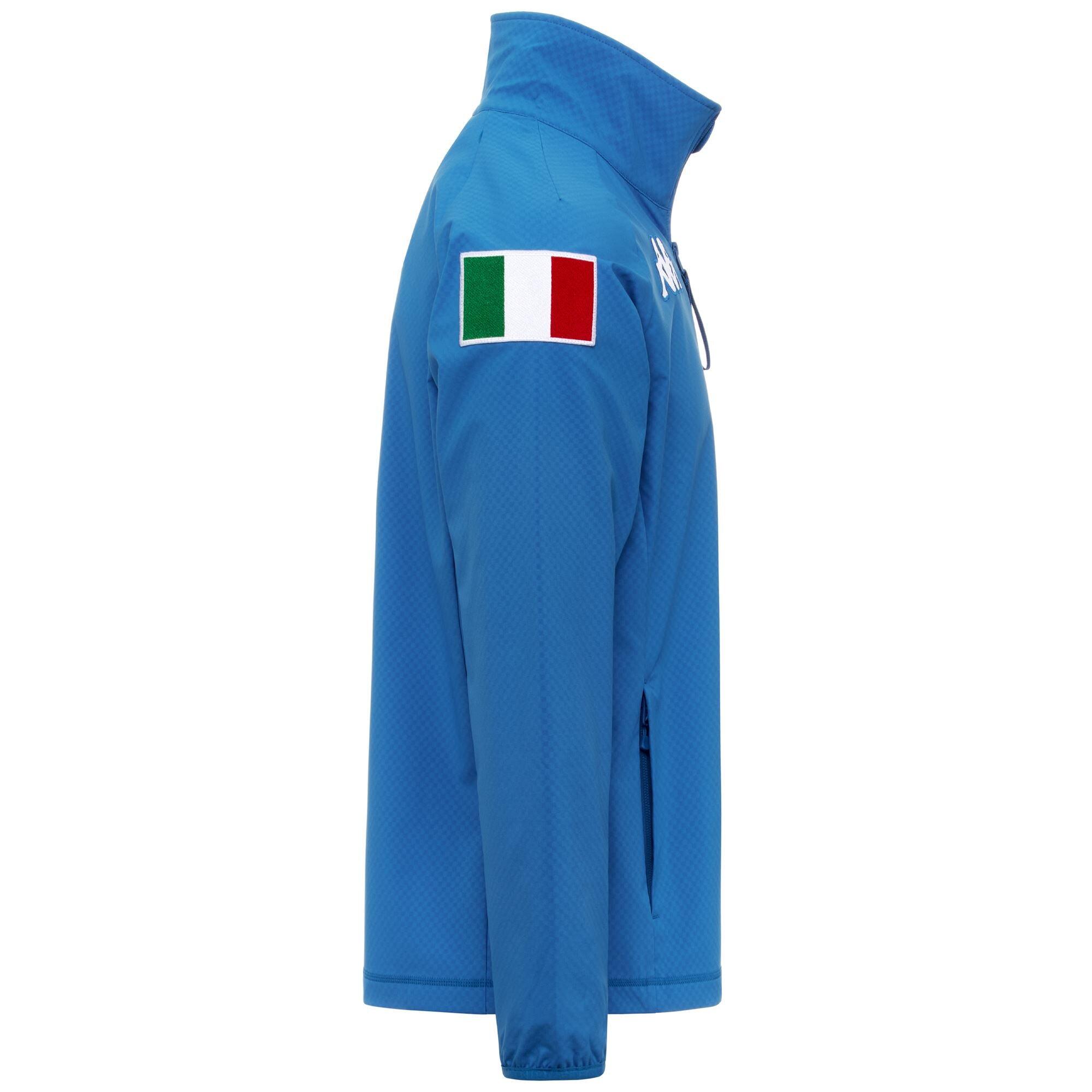Felpa con zip da uomo in poliestere blu da sci 2/3