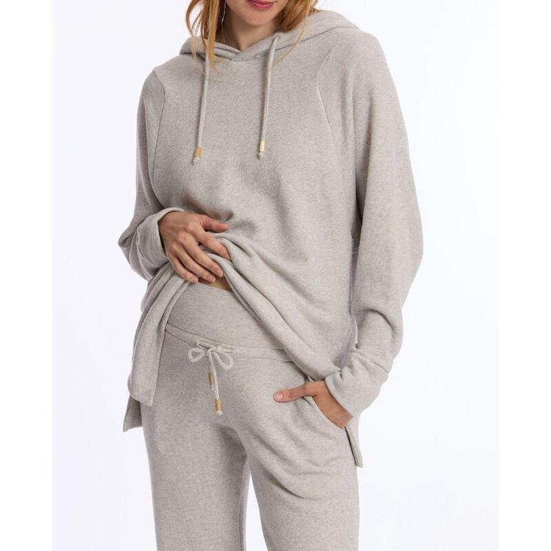 Sweat à Capuche Allaitement Femme Zip - Manches Longues - Grossesse & Allaitement - Zipper Sur Les Côtés - Confortable Et Pratique