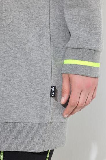 Femme Pull long à col rond et manches longues message imprimé