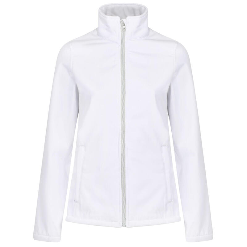 Womens/Ladies Ablaze Printable Softshell Jacket (White/Light Steel)