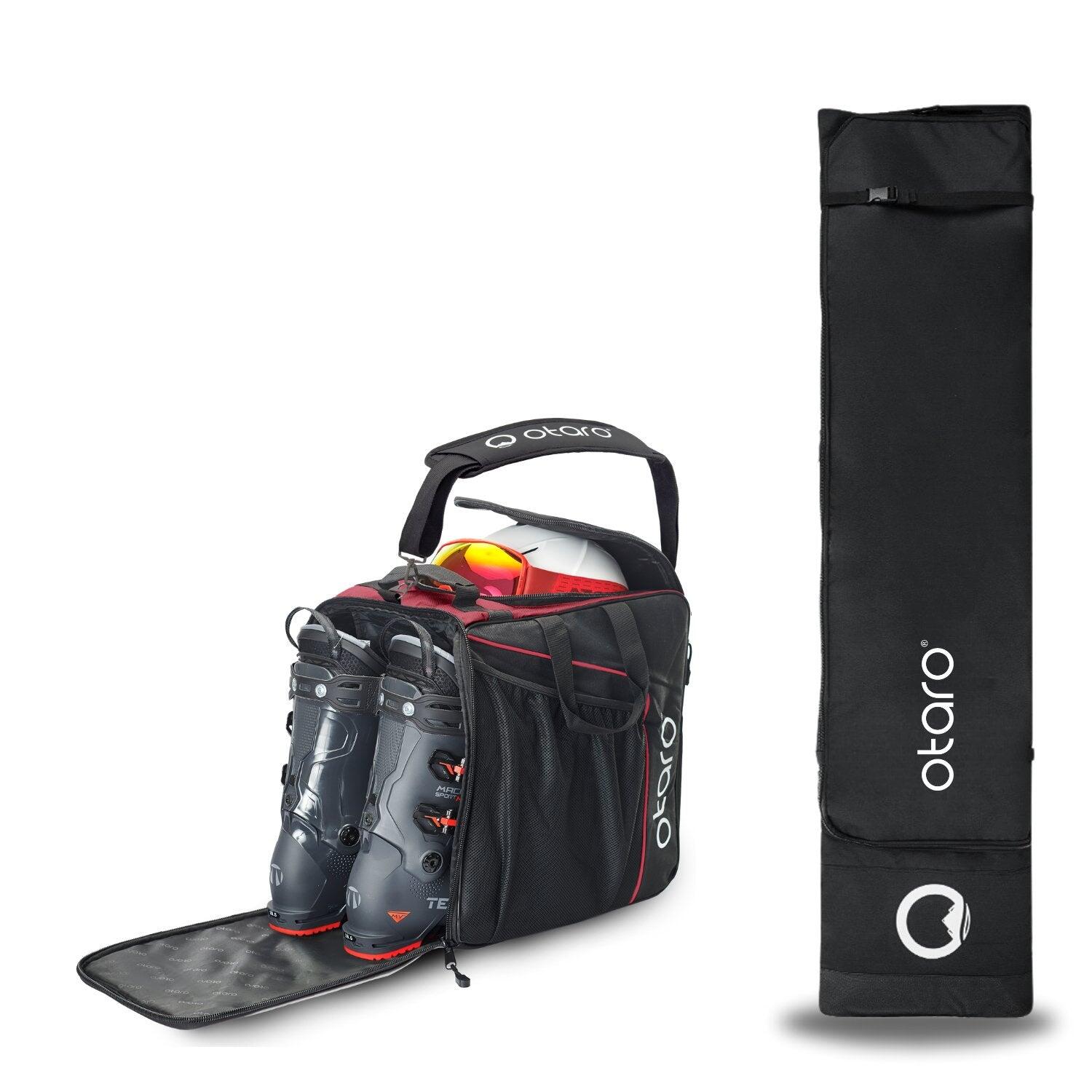 Otaro - Set Housse Snowboard (180cm) & Sac Chaussures (44l) Avec Compartiment Casque - Sac De Conservation - Blanc|noir|rouge - Decathlon