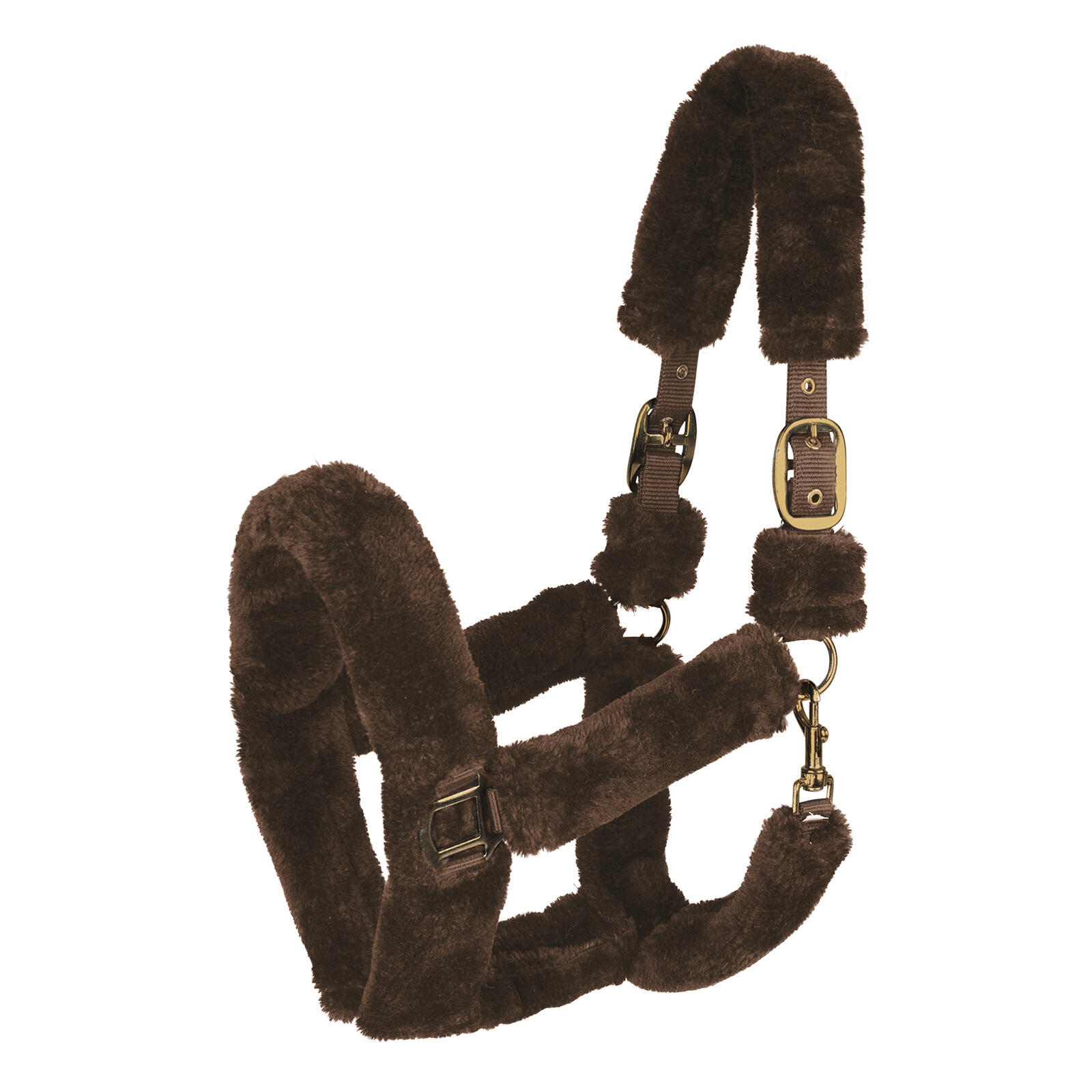 Waldhausen - Licol Pour Poney Fourrure Waldhausen Cozy - Licol - Jaune|marron - Ps - Decathlon