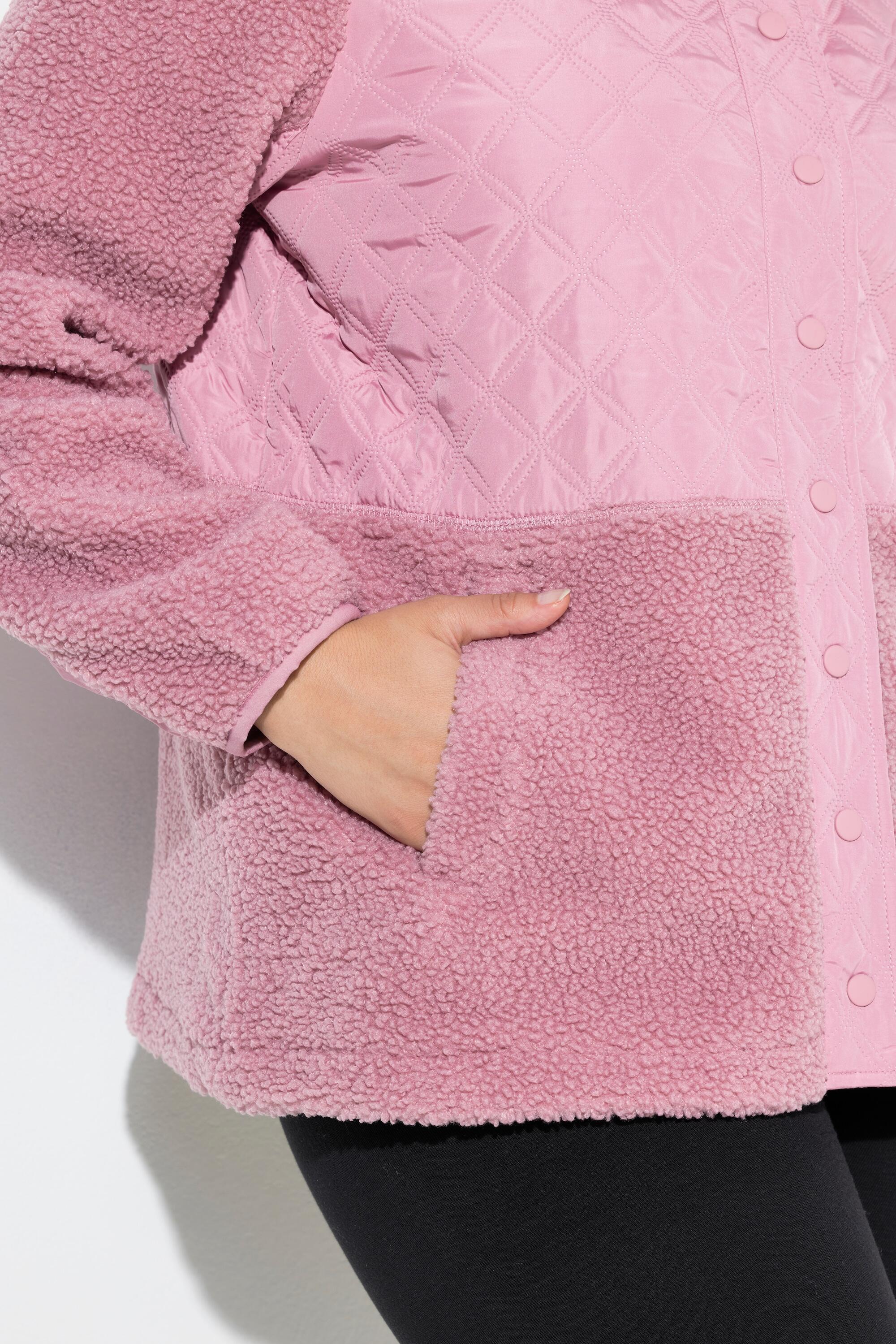 Femme Veste en polaire matelassée à capuche boutons-pression 4/7