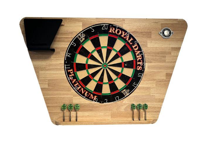 Supporto per bersaglio Stella in legno di hevea con bersaglio tradizionale sisal 1/2