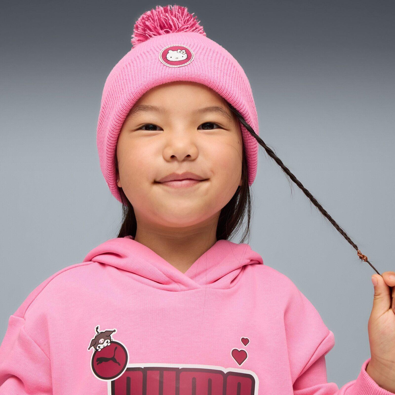 Chapéu Puma X Hkfr Mid Crown Pom Beanie Jr Pos, Cor de rosa, Crianças 5/5