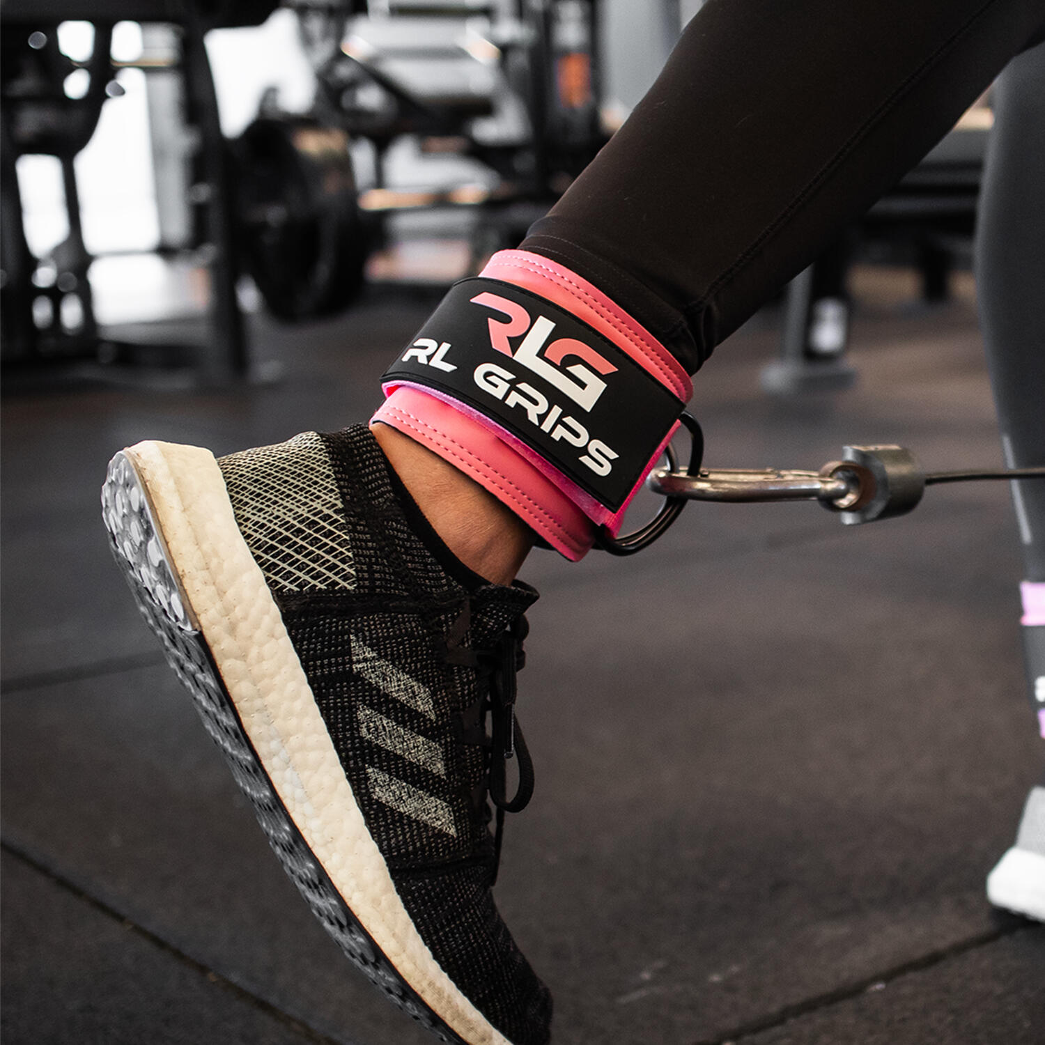Pack Proteção Barra Hip Thrust Agachamentos + 2 Tornozeleiras Polia Glúteo Rosa 2/9