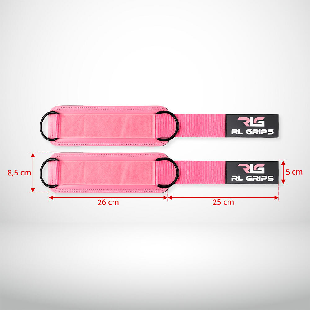 Pack Proteção Barra Hip Thrust Agachamentos + 2 Tornozeleiras Polia Glúteo Rosa 8/9