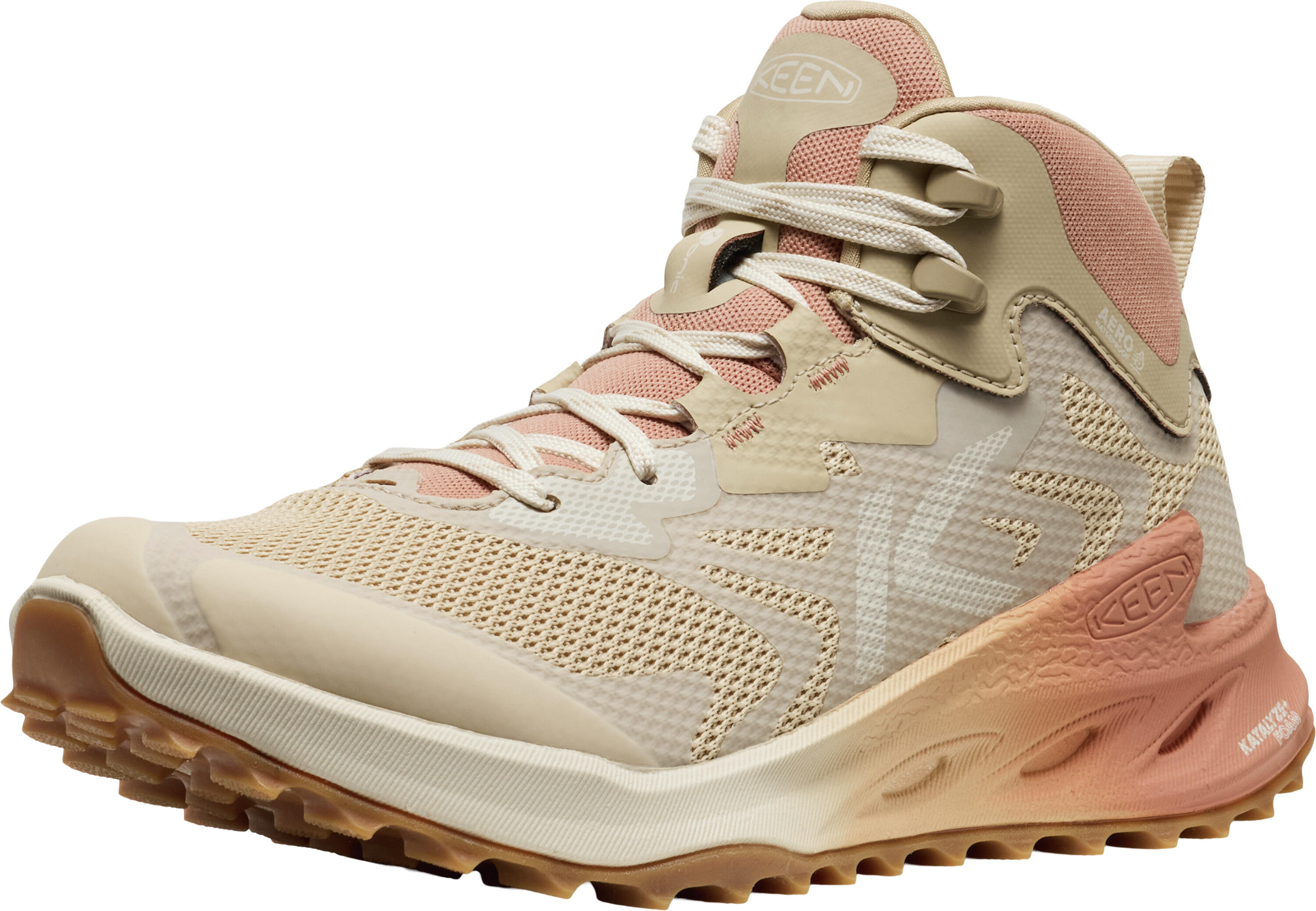 Women's ZIONIC NXT MID WP W Hiking Shoe Safari/Cork 3/5