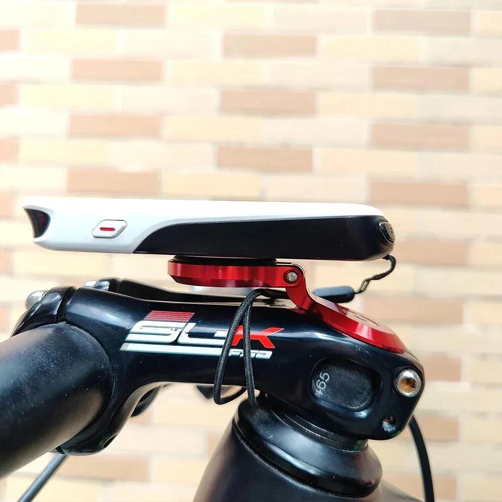 Uchwyt licznika rowerowego CNC czerwony – Garmin Wahoo Bryton 2/4