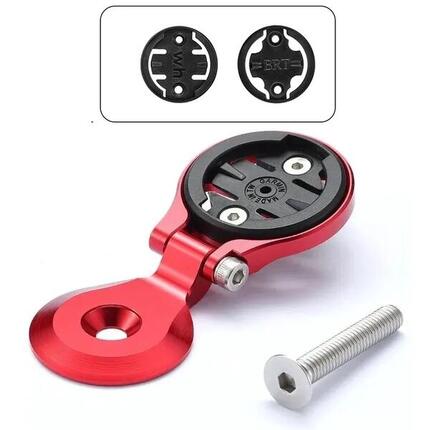 Uchwyt licznika rowerowego CNC czerwony – Garmin Wahoo Bryton