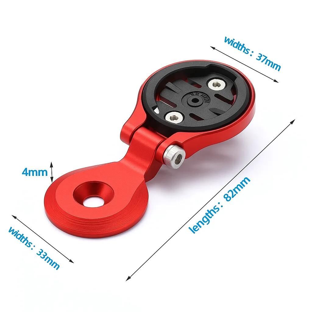 Uchwyt licznika rowerowego CNC czerwony – Garmin Wahoo Bryton 4/4
