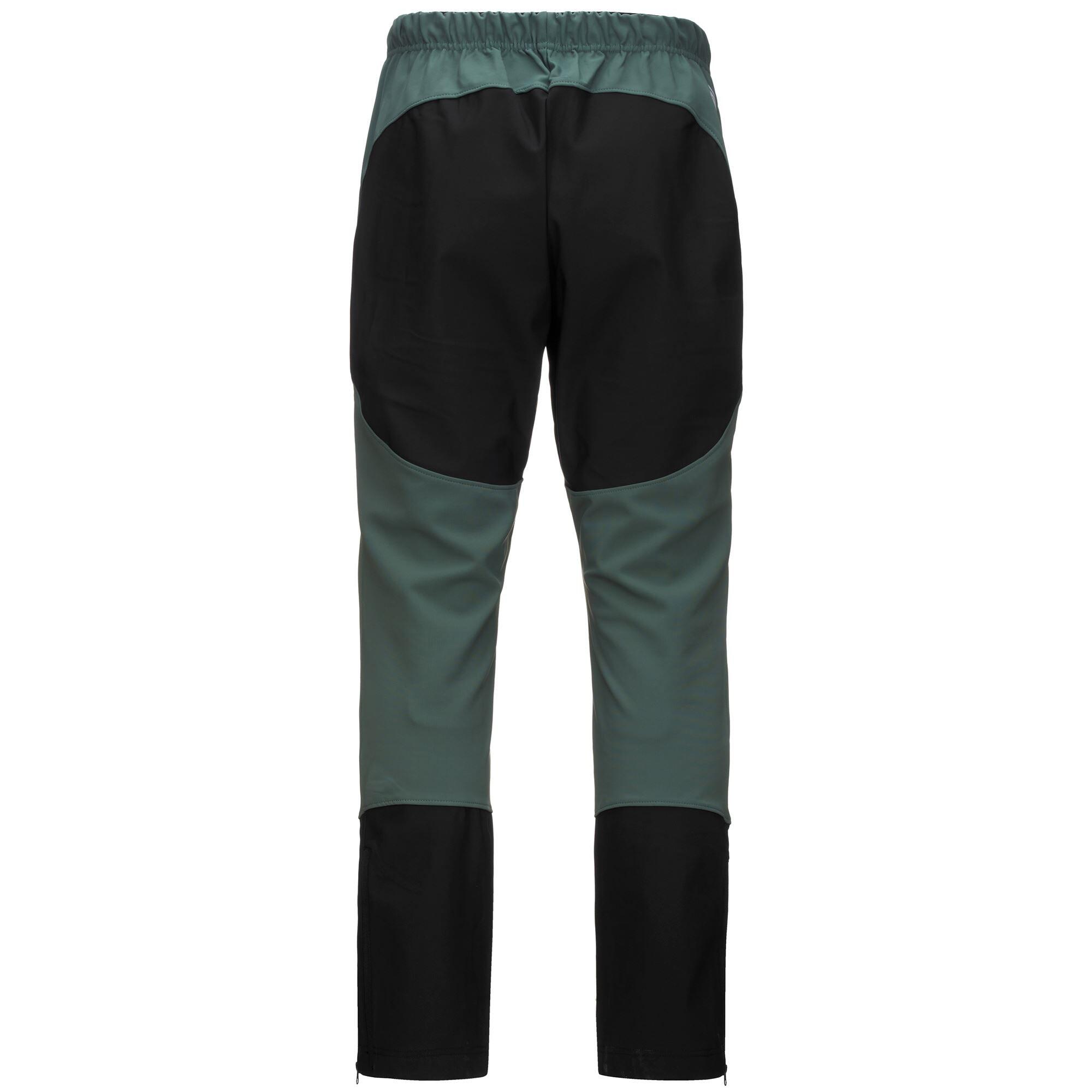 Pantaloni da uomo in poliestere verde da sci 3/4