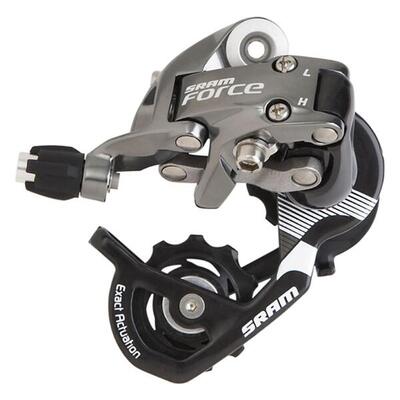 Achterderailleur met korte kooi sram force