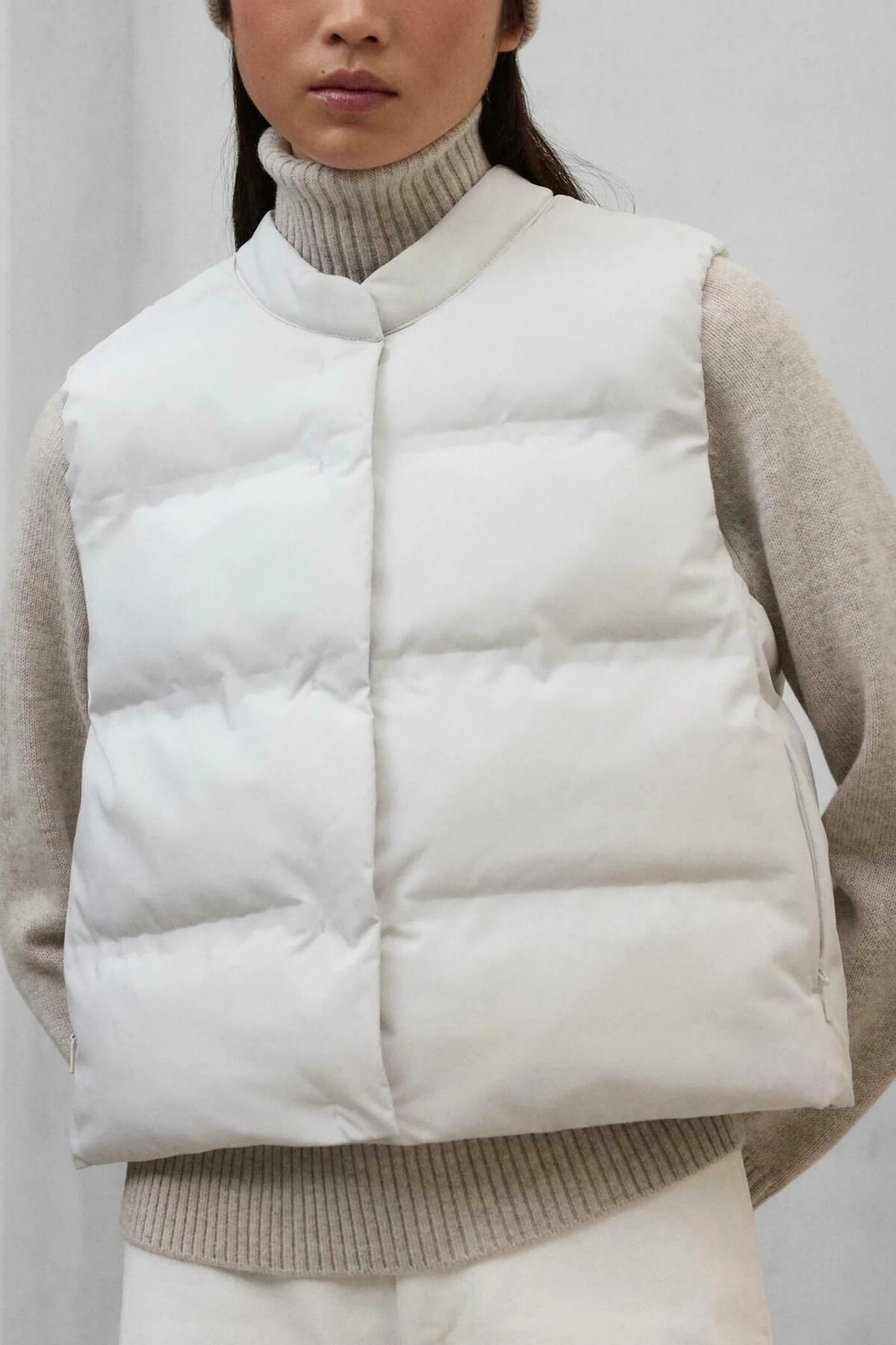 Ecoalf Modèle Pounce Vest Couleur Blanc 5/5