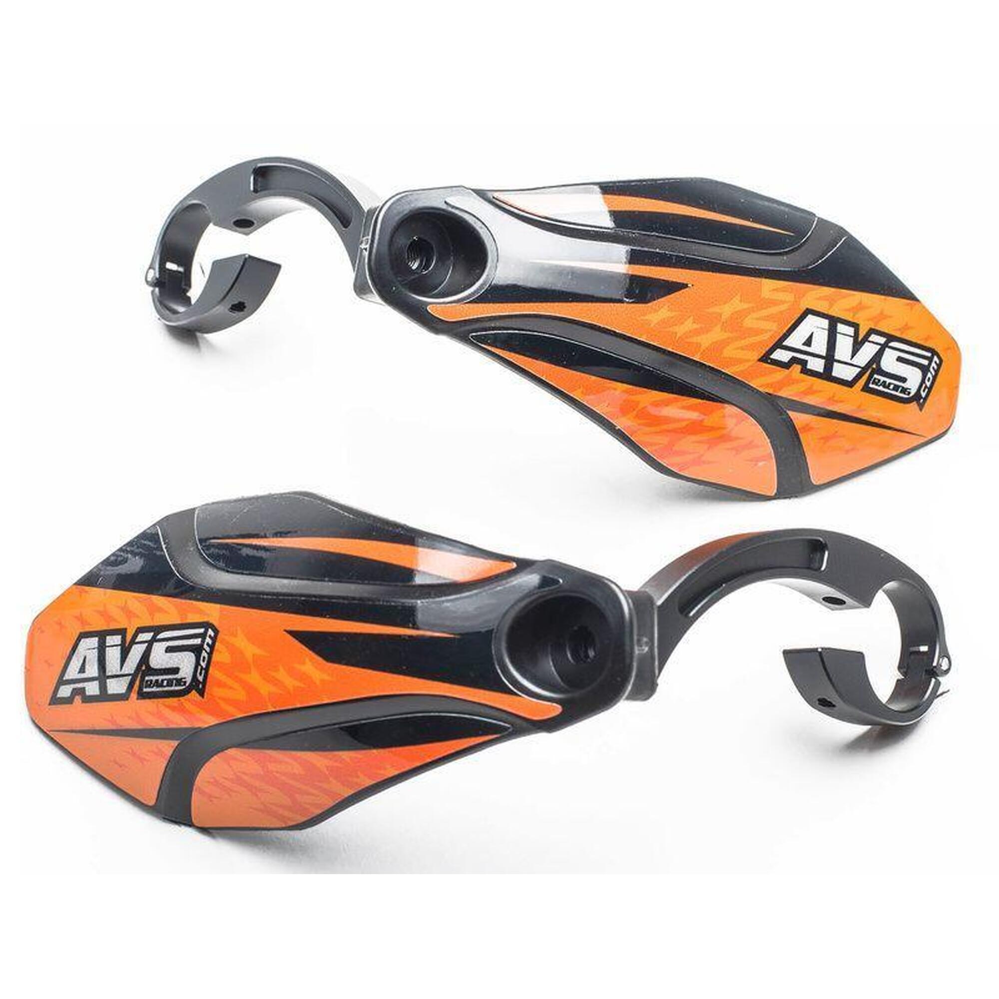 Avs Racing - Protège-main Avs - Kit Deco (patte Alu Avec Charnière) - Noir-orange - Bar Ends - Taille Unique - Decathlon