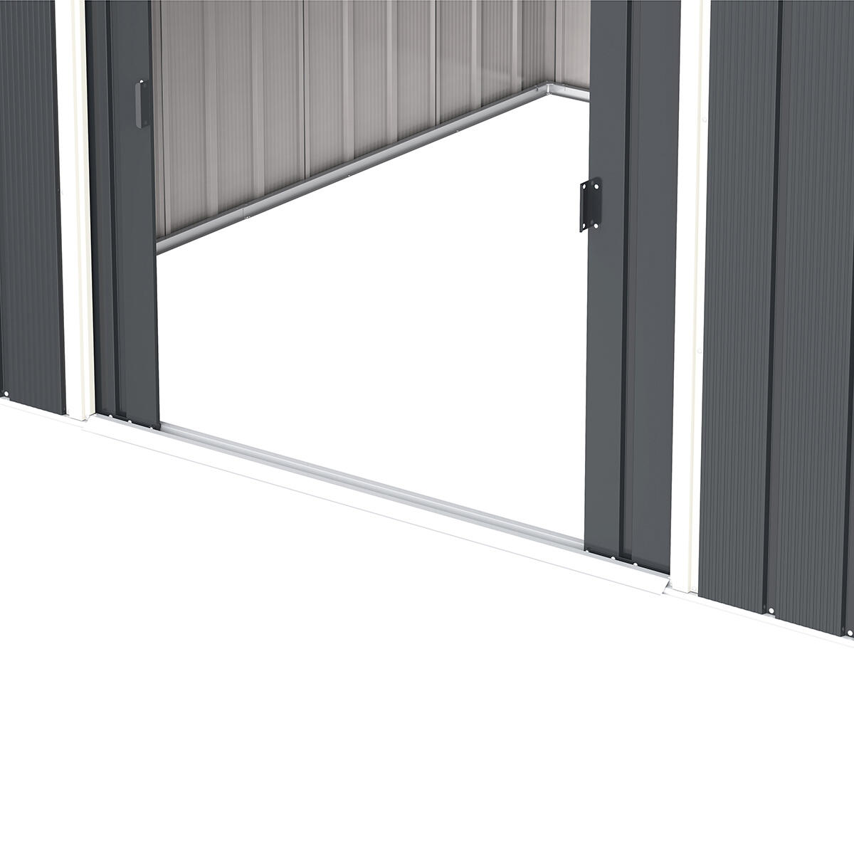 Caseta jardín Eco Jávea 10×10 metal gris antracita 4/7