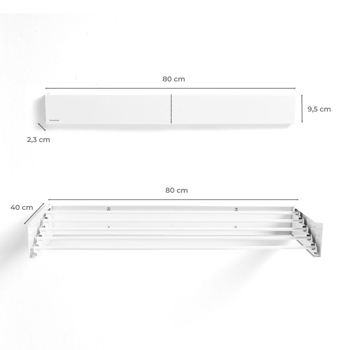 Étendoir mural pliable extensible rétractable INNOVAGOODS Blanc 4/5
