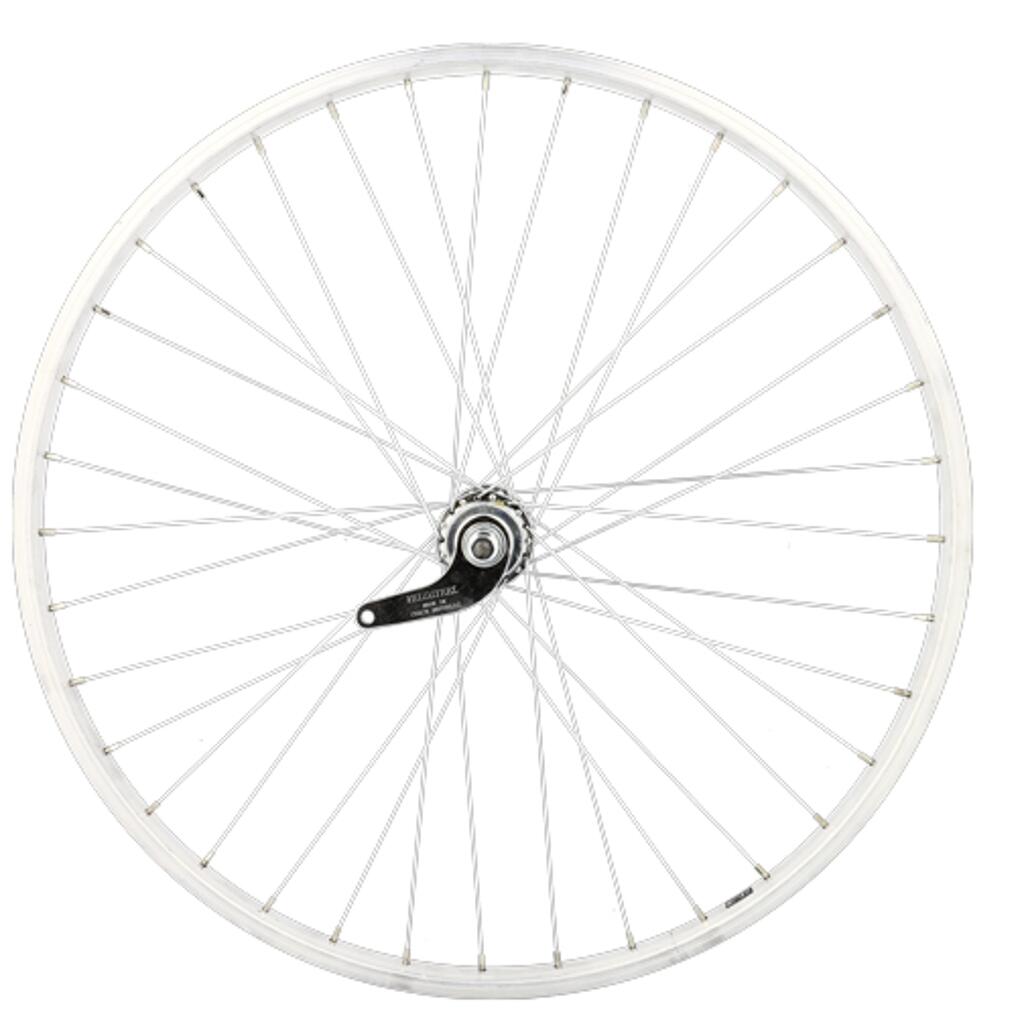 Rear bicycle wheel full axle nut aluminium rim backpedal Velox