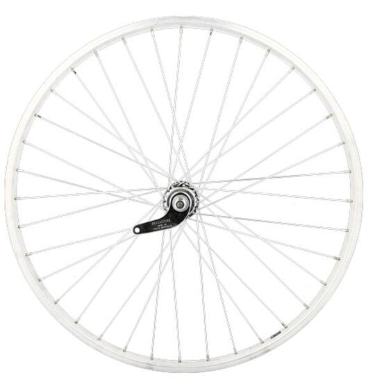 Tylne koło rowerowe z pełnym osią, obręcz aluminiowa, z retro pedałowaniem Velox