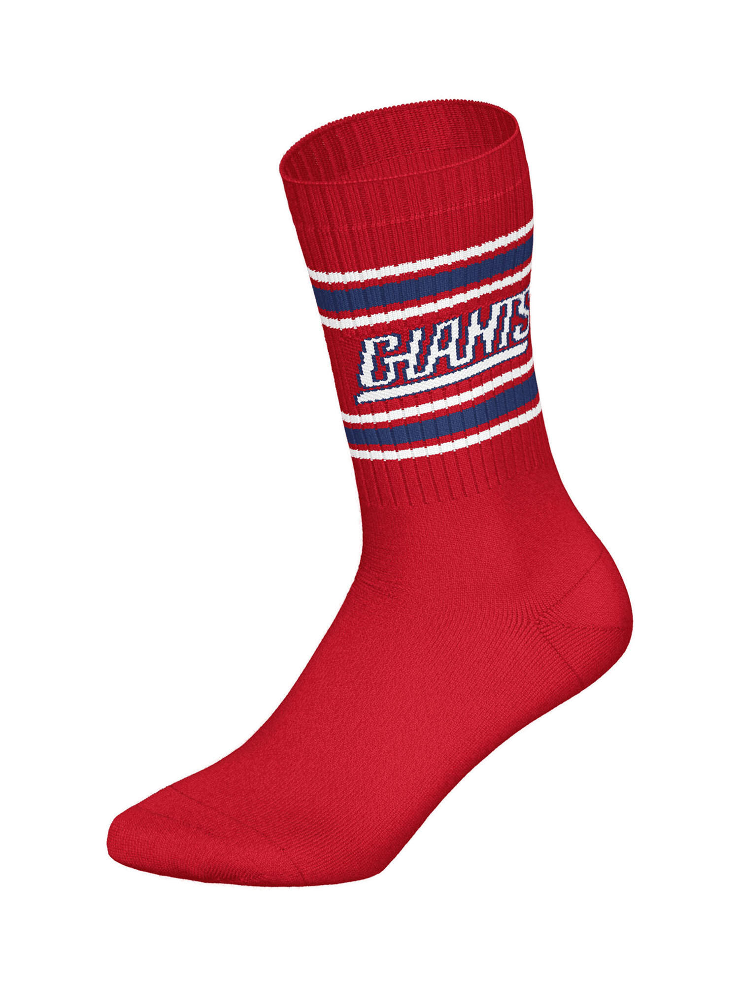 NFL New York Giants 3-Pack Soft Cotton Crew Socks | 35/38 White/Red/Blue 3/4