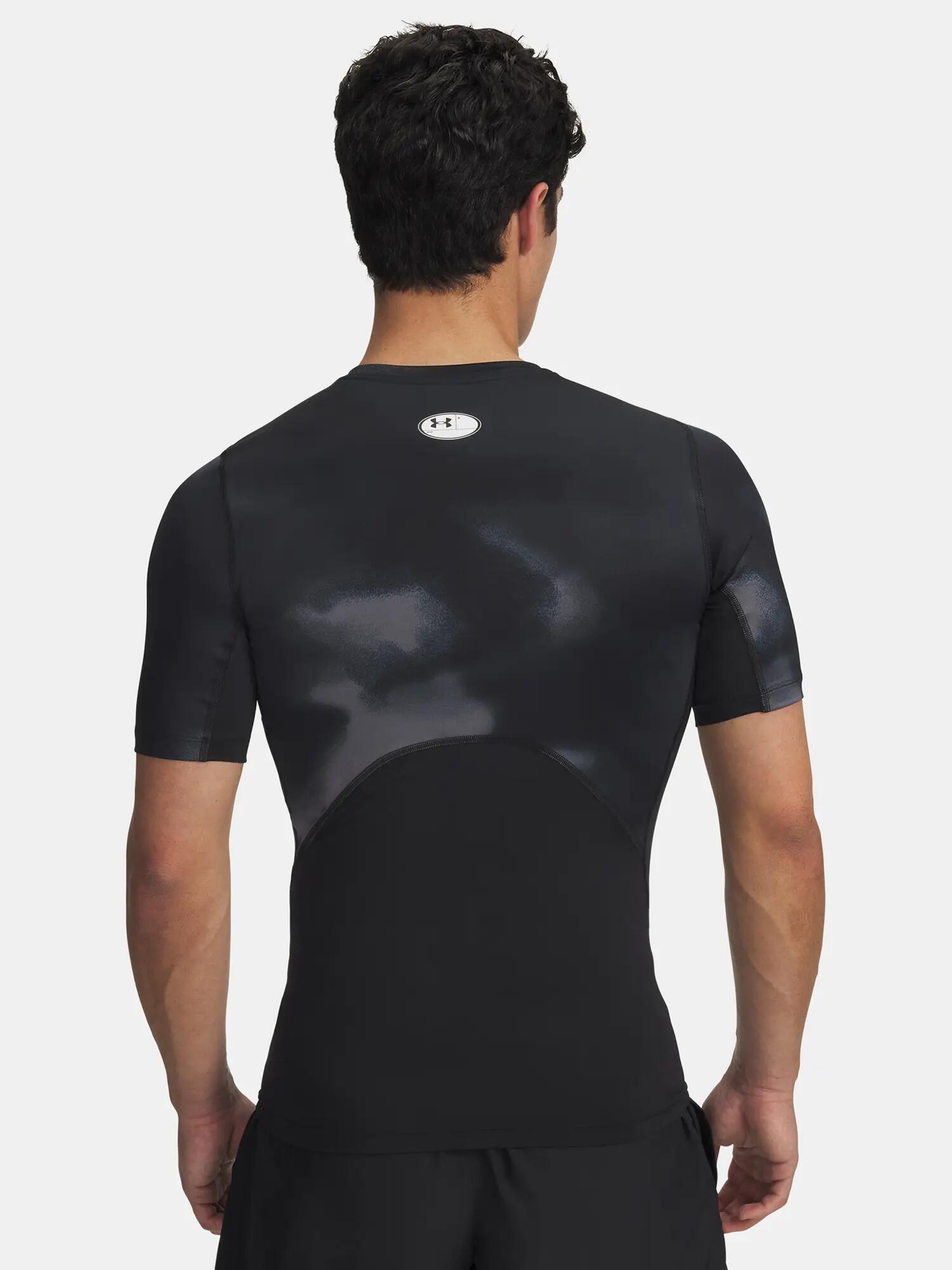 Férfi póló Under Armour UA HG Armour Printed SS-BLK 2/3