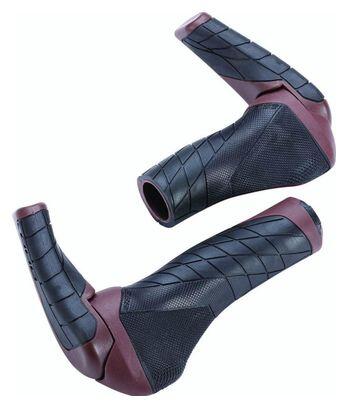 BBB ErgoTechSet Grips 133 - 92 mm + Hanger inserts 85mm Schwarze Brown