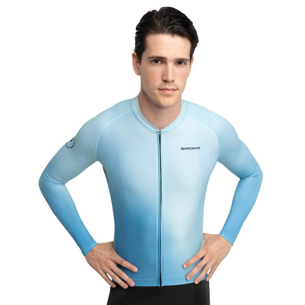 SIROKO Maglia da ciclismo a maniche lunghe uomo M2 Corsa Blu