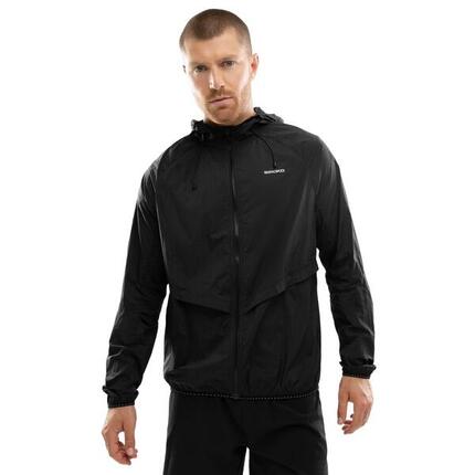 Veste coupe-vent running homme Fitness Bund Black Noir